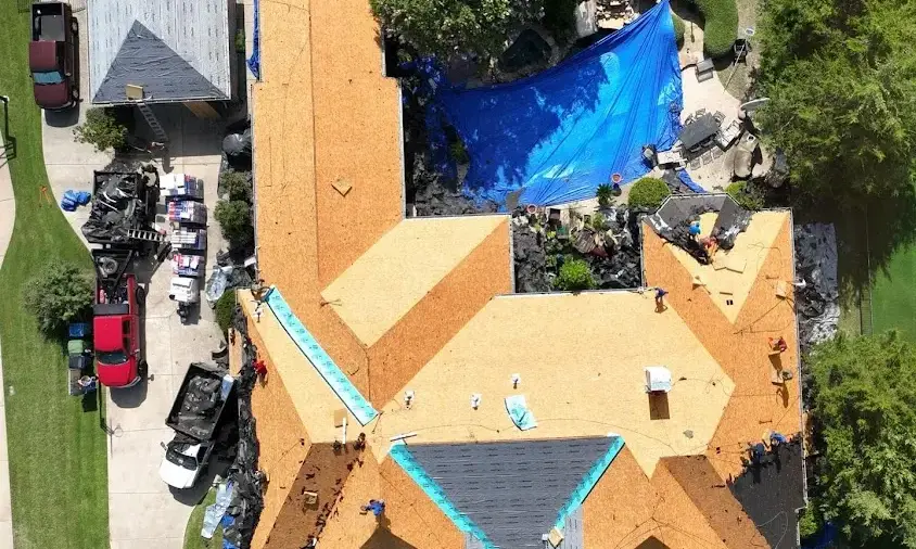Professional Roof Repair being performed in Terrytown